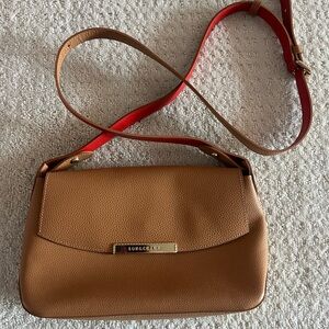 Longchamp Tan Orange Leather Crossbody
